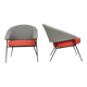 Pair of armchairs by Maurice Cabrol, French design from the 50s-60s.