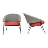 Pair of armchairs by Maurice Cabrol, French design from the 50s-60s.