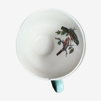 Tasse vintage motif intérieur oiseaux