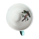 Vintage cup interior pattern birds