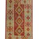 Tapis Kilim rouge afghan, petit tapis en laine tissée à plat, motif géométrique tribal