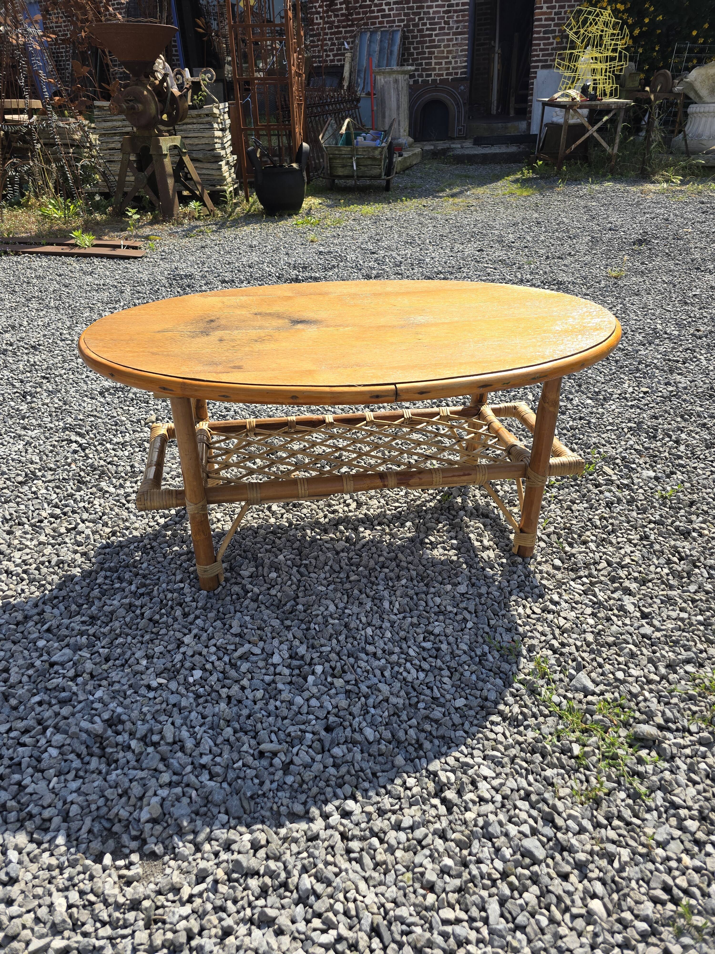 Rattan coffee table