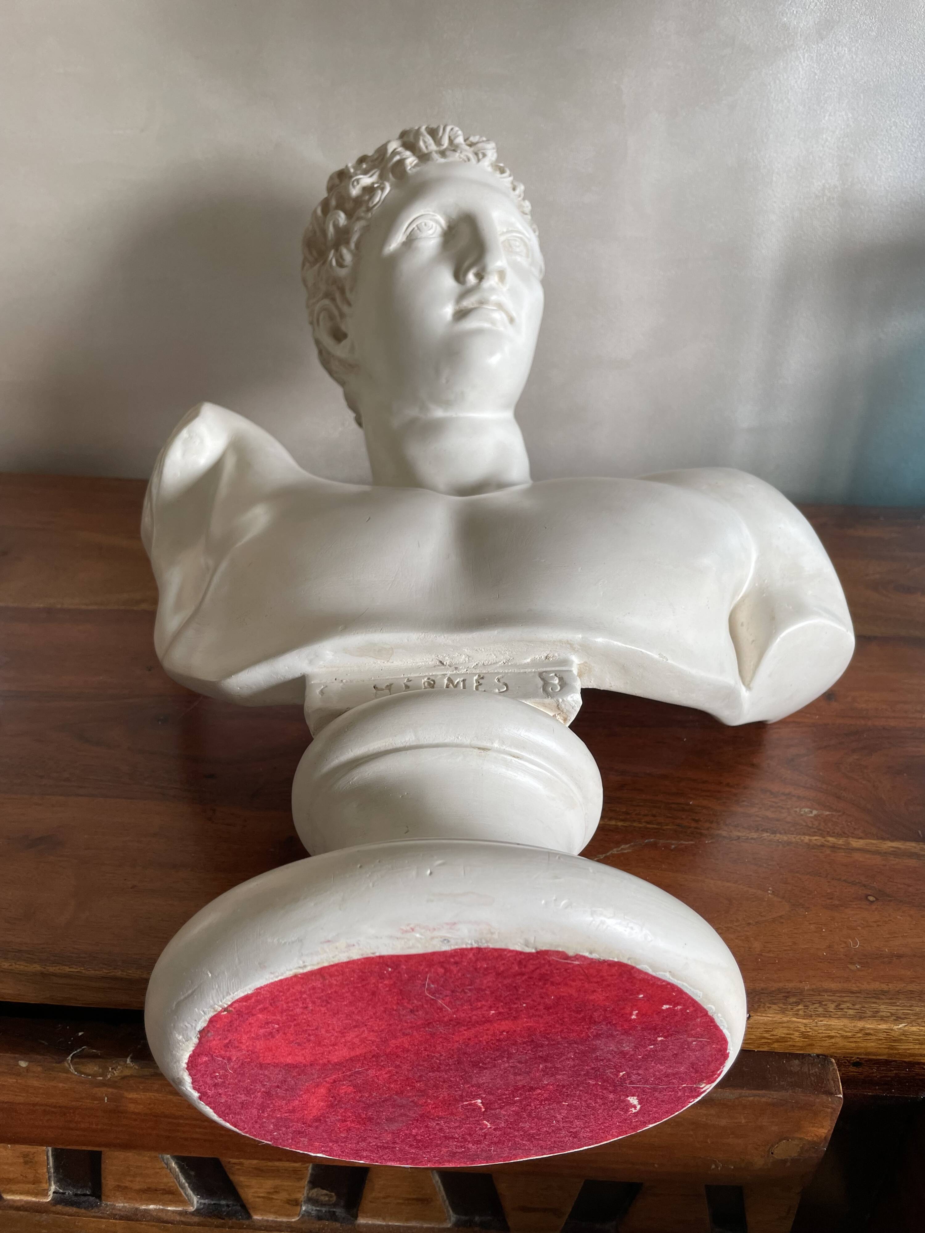 Large Hermes plaster bust
