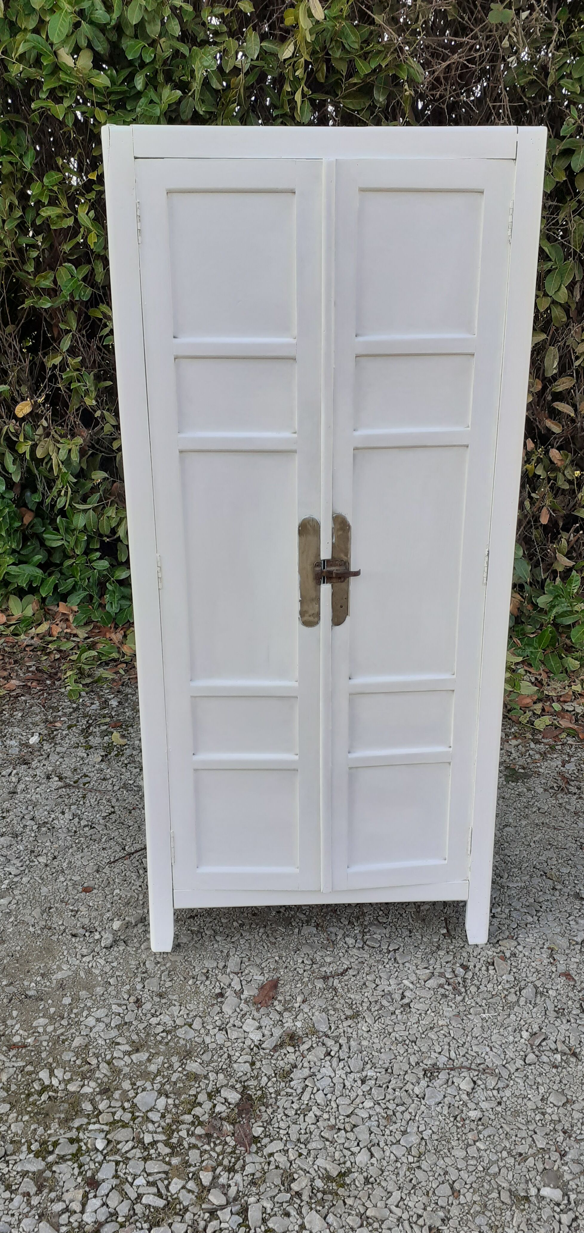 Parisian wardrobe 2 doors 3 shelves white