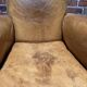 Brown leather armchair