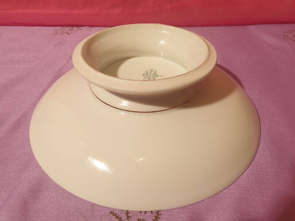 Limoges porcelain Charles Ahrenfeldt Pair of compote bowls with floral decoration