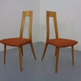 Cherry wood chairs by Ernst-Martin Dettinger, Germany, 1960s, set of 2.