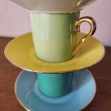 4 multicolored espresso cups