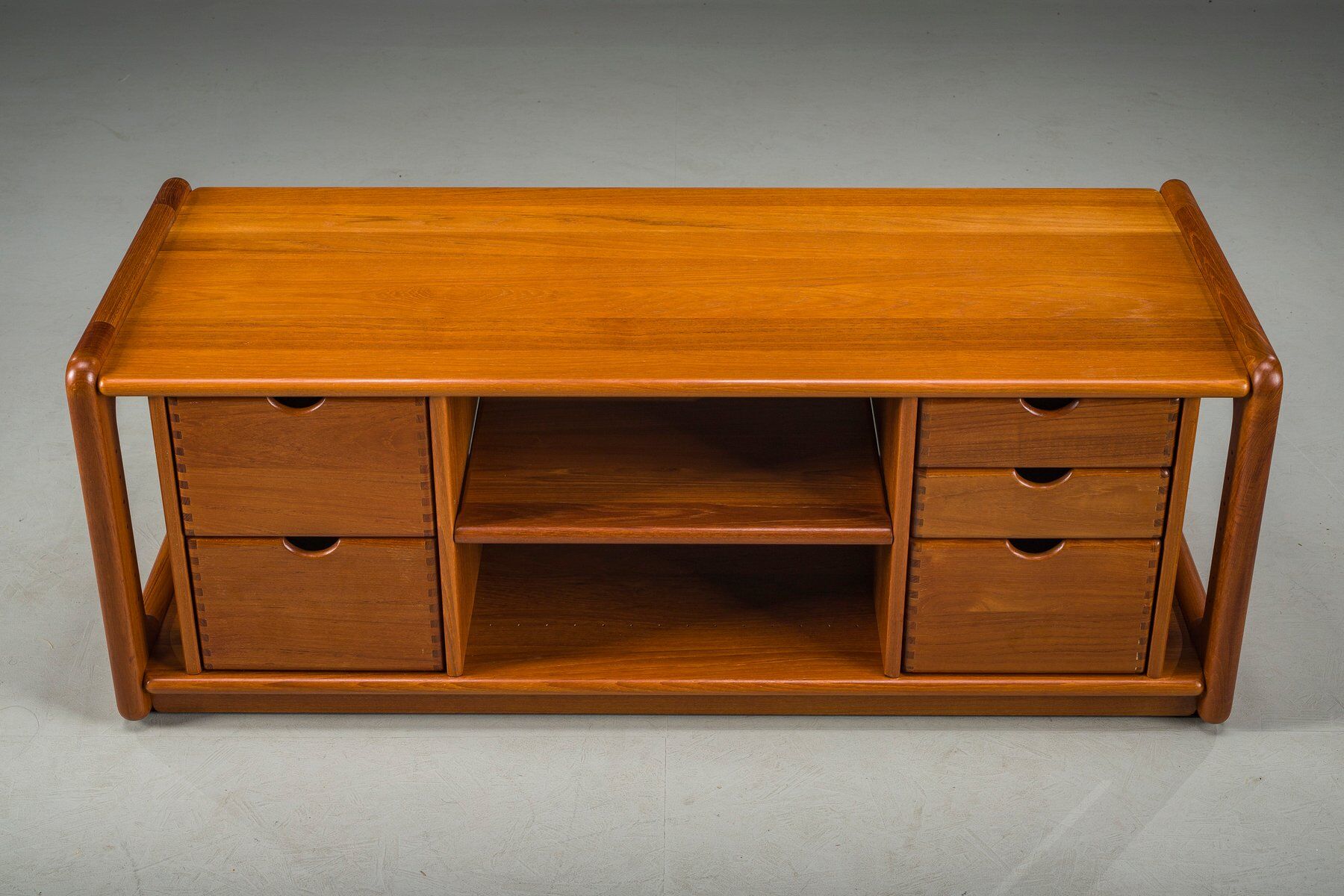 Mid-century Danish teak vinyl storage cabinet from Dyrlund, 1960s