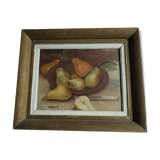 Still life with pears