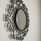 Miroir en fer forgé noir chaty vallauris années 50