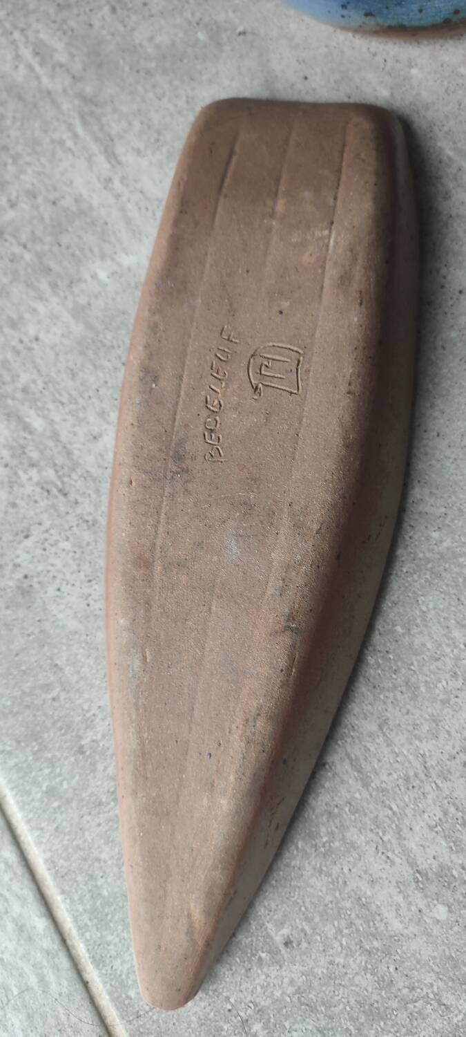 Vintage glazed stoneware set signed Béceleuf