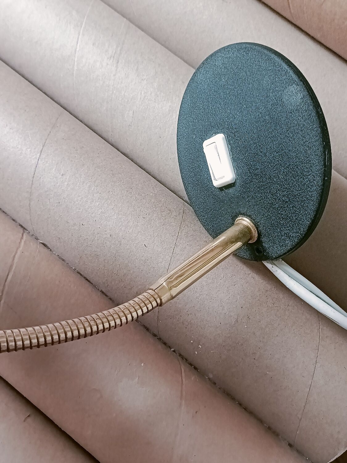 Articulated lamp in black metal, 1950-60