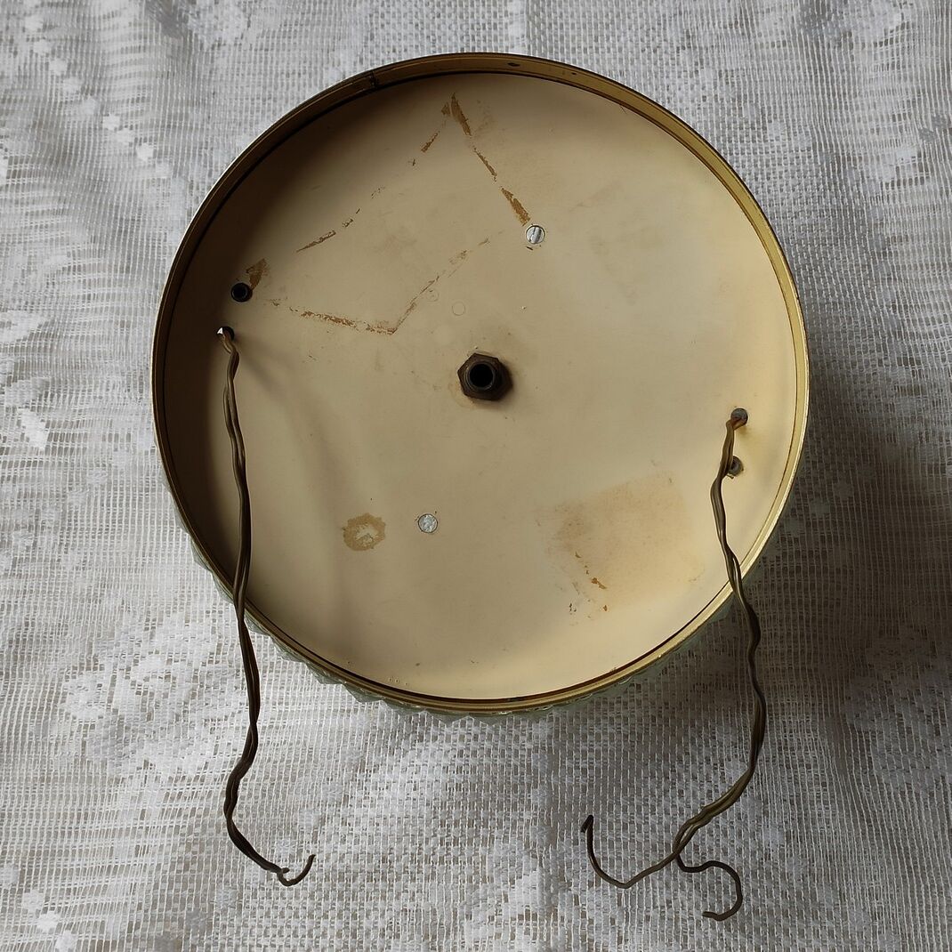 Ceiling lamp in glass and brass