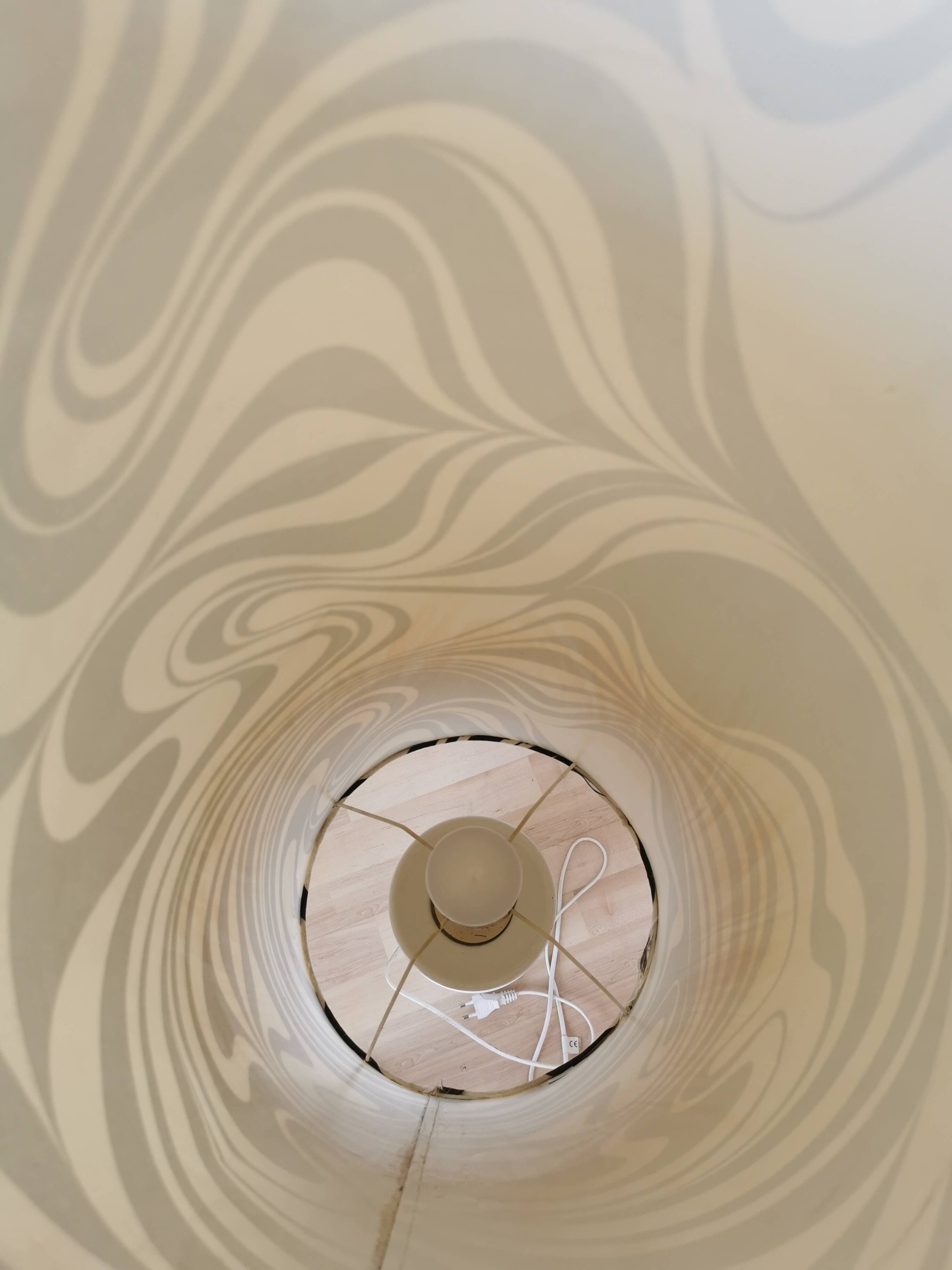 Vintage Dumler & Breiden Floor Lamp: German Pop Art Zebra Shade