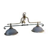 Great hanging double glass, iron and brass.