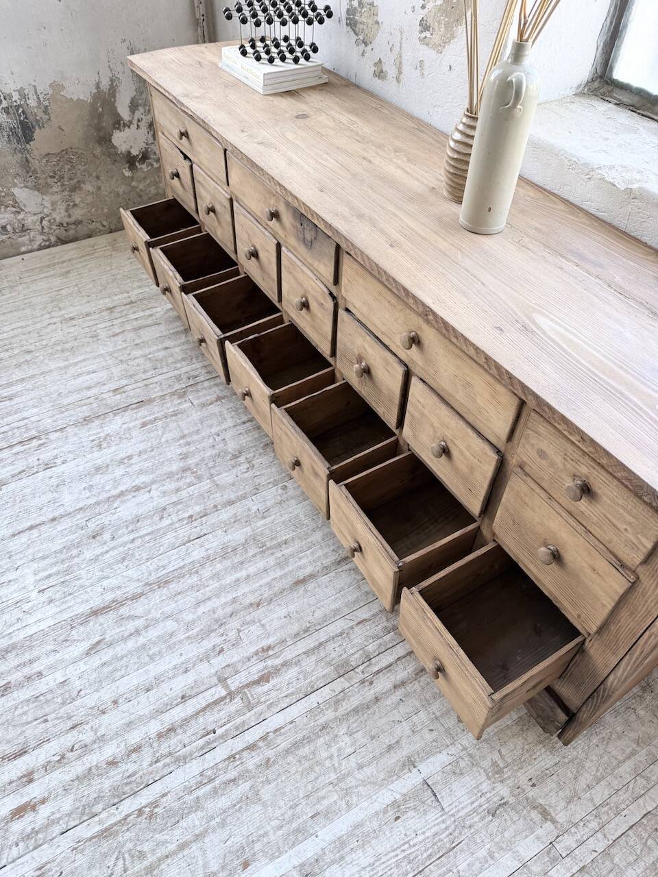 1950s workshop furniture in pine