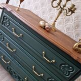 Green vintage chest of drawers