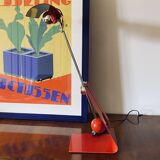 Mauro Martini, red 'Picchio' woodpecker table lamp, F.lli Martini Italy 1970s