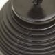 Large vintage black turned wooden lamp base circa 1980