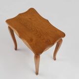 Mid-Century solid Oak carved Side Table, Belgium 1950s