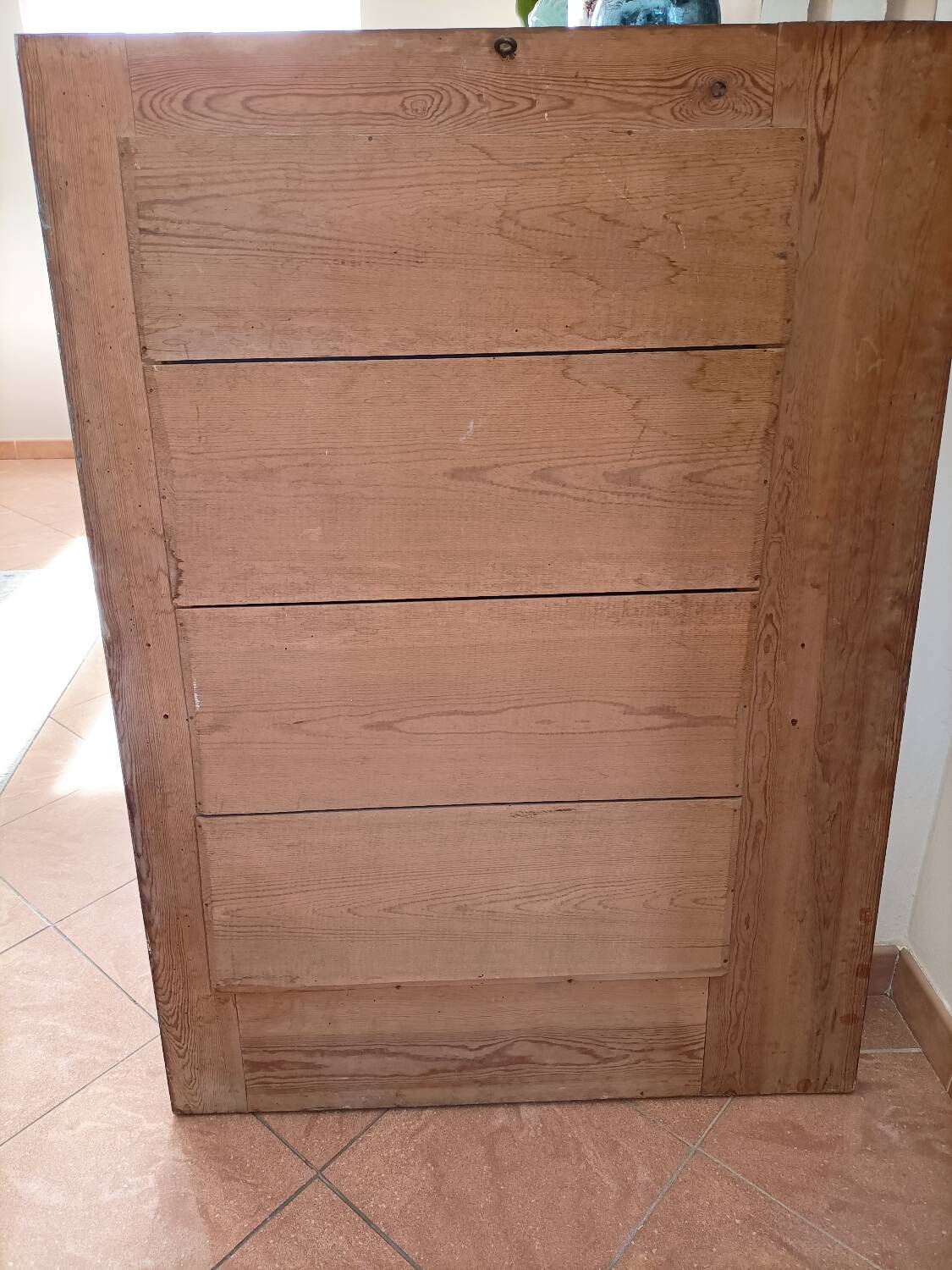 Wood paint on beveled mirror