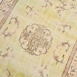 3x6 Pale Yellow & Brown Classic Turkish Rug, 110x197Cm