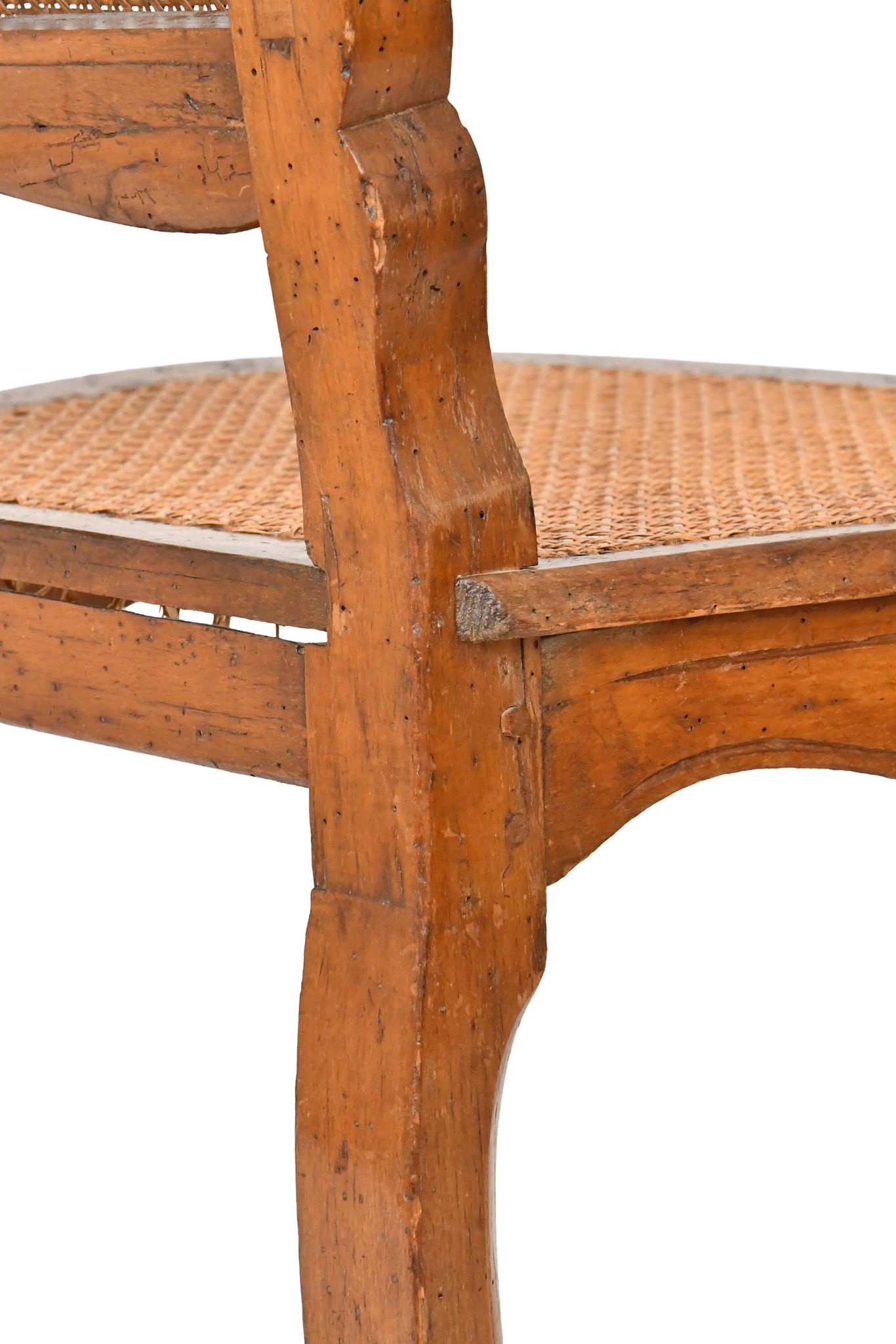4 caned chairs from the Louis XV period stamped by Charles Delenoncourt.