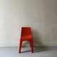 Kids chair plastic - orange children's chair, 1970s design