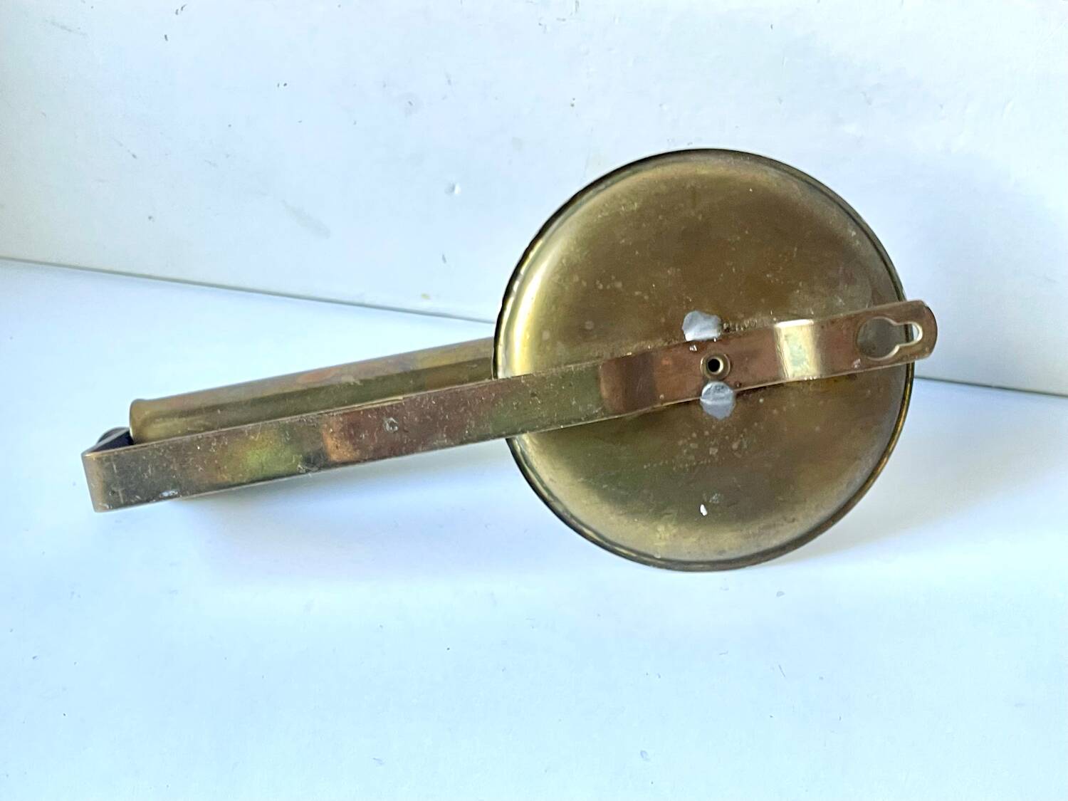 Vintage brass Scandinavian Art Deco wall candle holder sconce