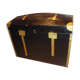 Trunk wooden color black and gold