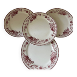 Ensemble assiettes Terre de Fer décor Sorbier Boch Frères Kéramis