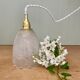 Vintage art deco tulip ride in frosted glass with flower designs