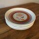 6 flat plates in vintage sandstone
