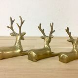 Trio deer brass vintage 1970