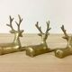 Trio deer brass vintage 1970