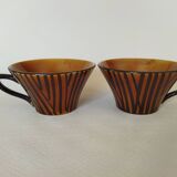 Sarreguemines "Domino" cups