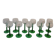Verres d’Alsace à pied vert. Années 70