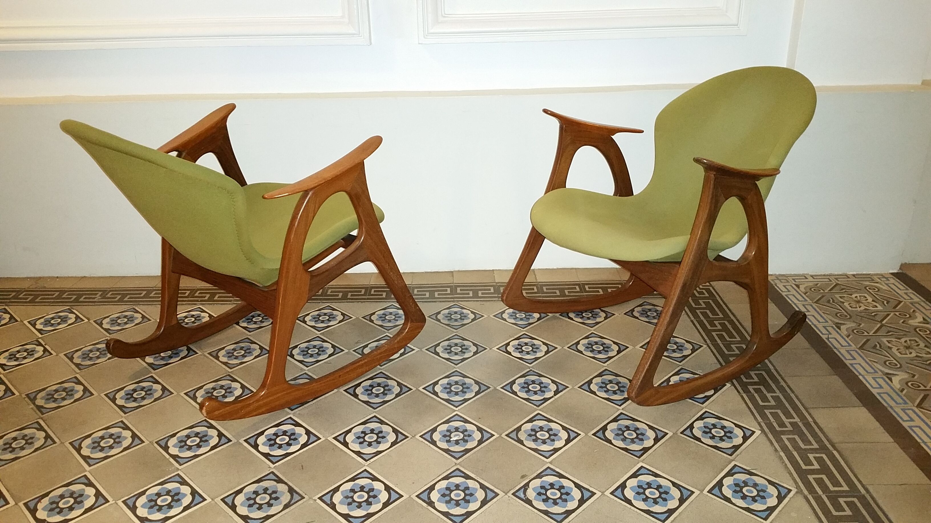 1/2 Chair Rocking chair Danish Aage Christiansen for Erhardsen & Andersen