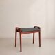 Teak piano bench attributed to Johannes Andersen for Uldum Møbelfabrik.