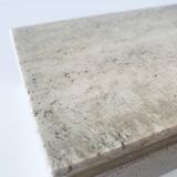 Travertine and brass box