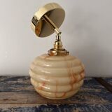 Wall light in marbled opaline