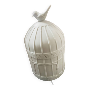 Lampe cage en porcelaine
