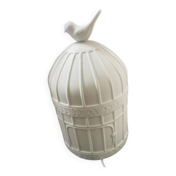 Lampe cage en porcelaine