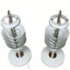 Pair danish scandinavian space age architectural table lamps