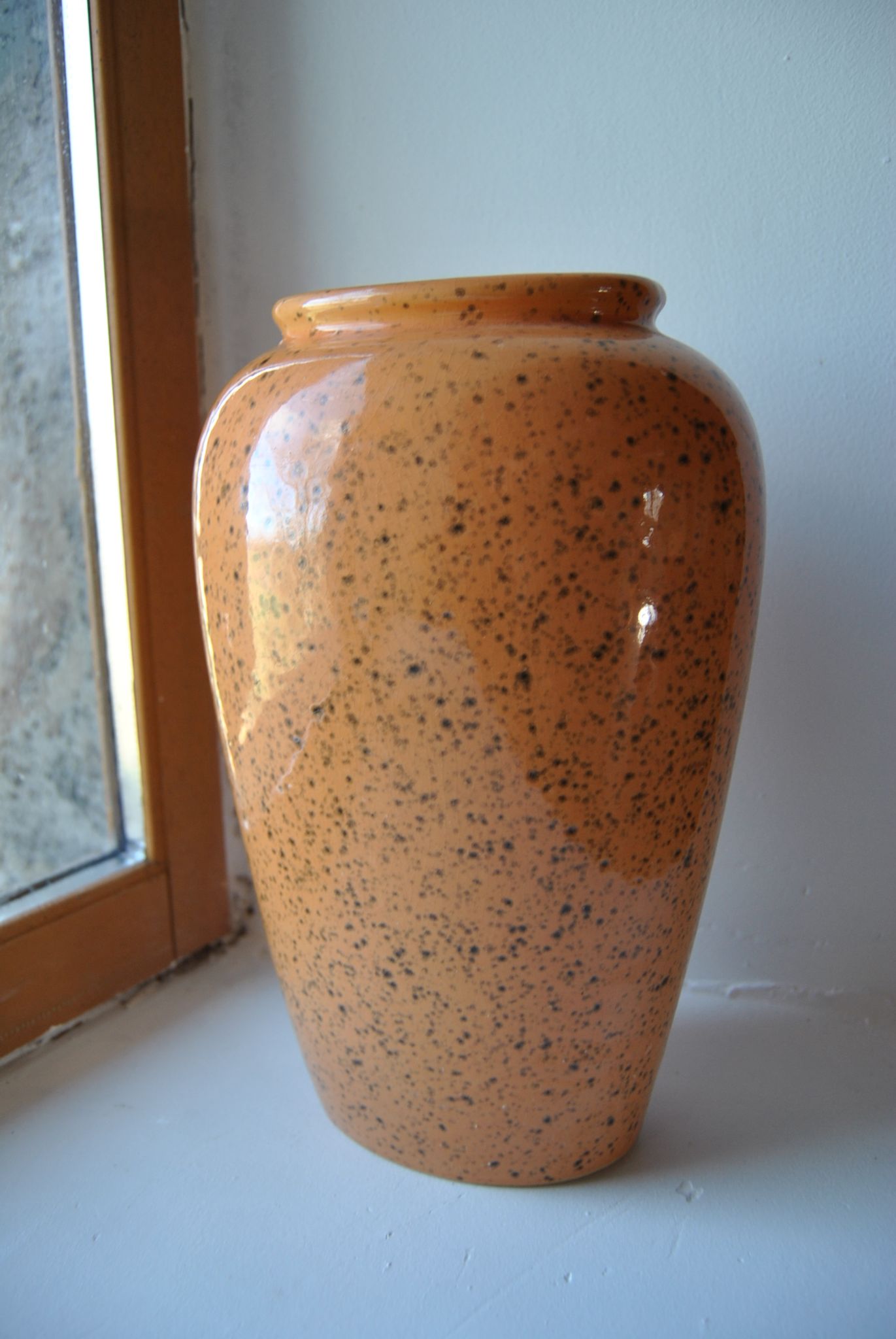 W.Germany 504-30 orange speckled vase 70s