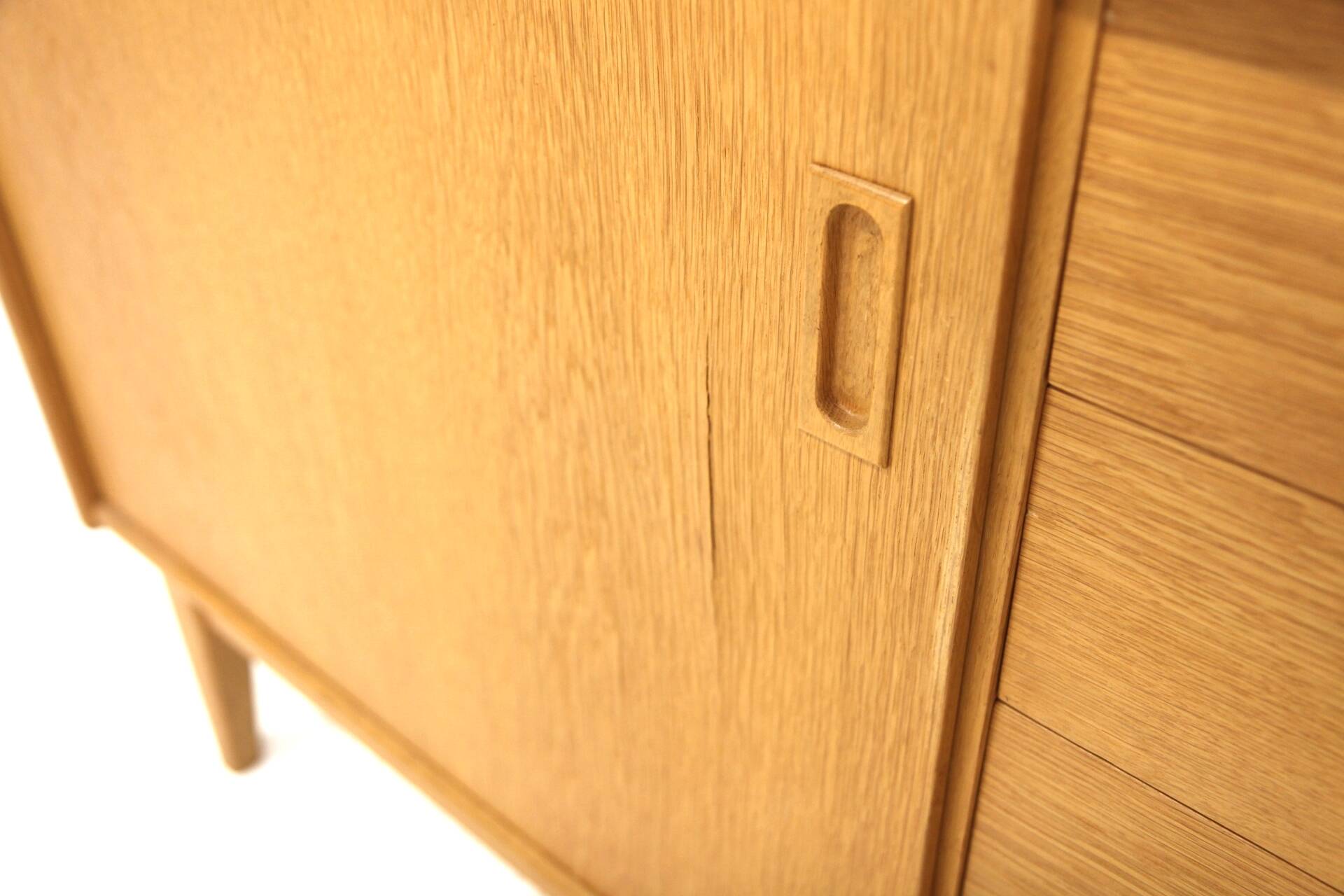 Scandinavian oak chest of drawers-bookcase, Sweden, 1960