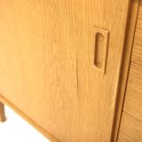 Scandinavian oak chest of drawers-bookcase, Sweden, 1960