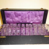 12 under crystal glasses in their original box 1950