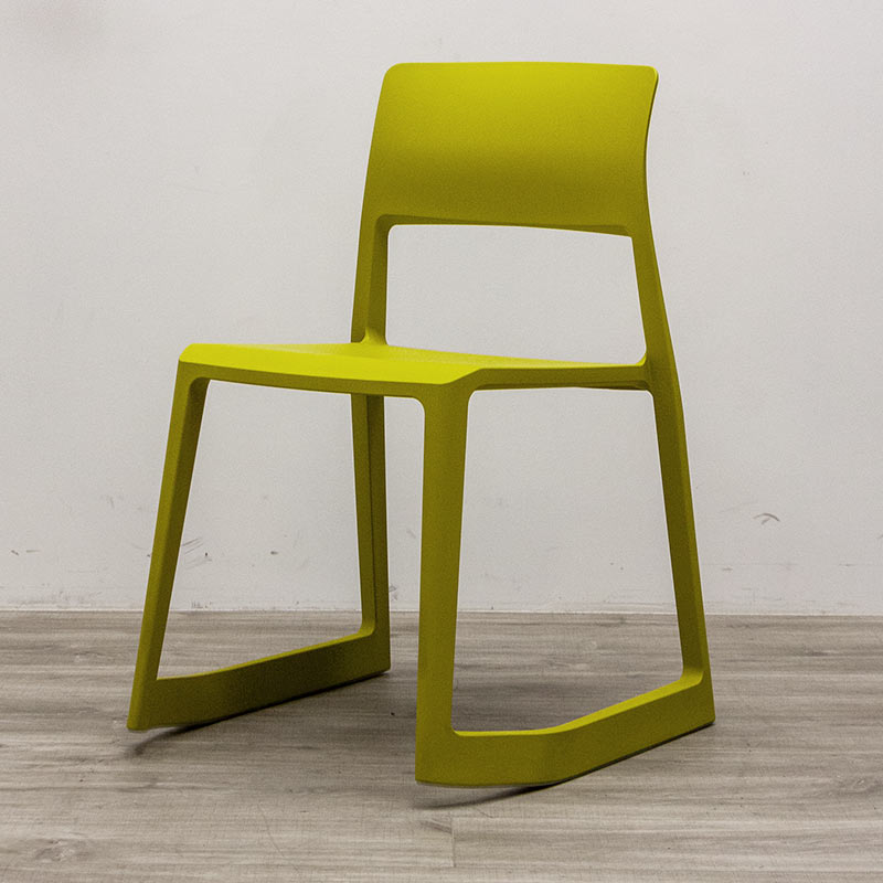 Vitra tip ton yellow-green reclining chair